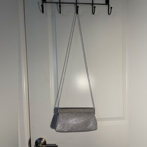 Silver sparkly purse